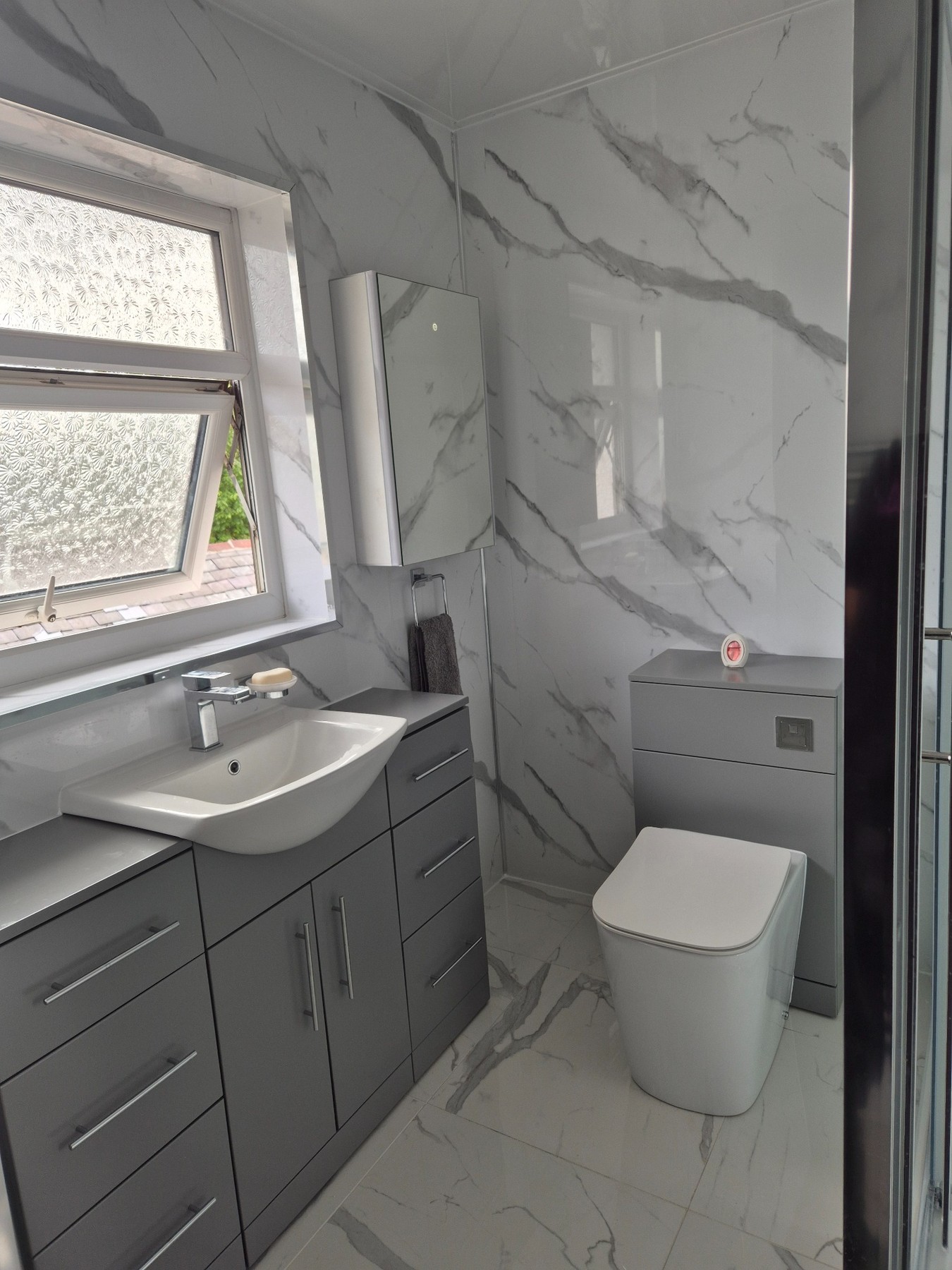 Bathroom vanity and sanitaryware installation